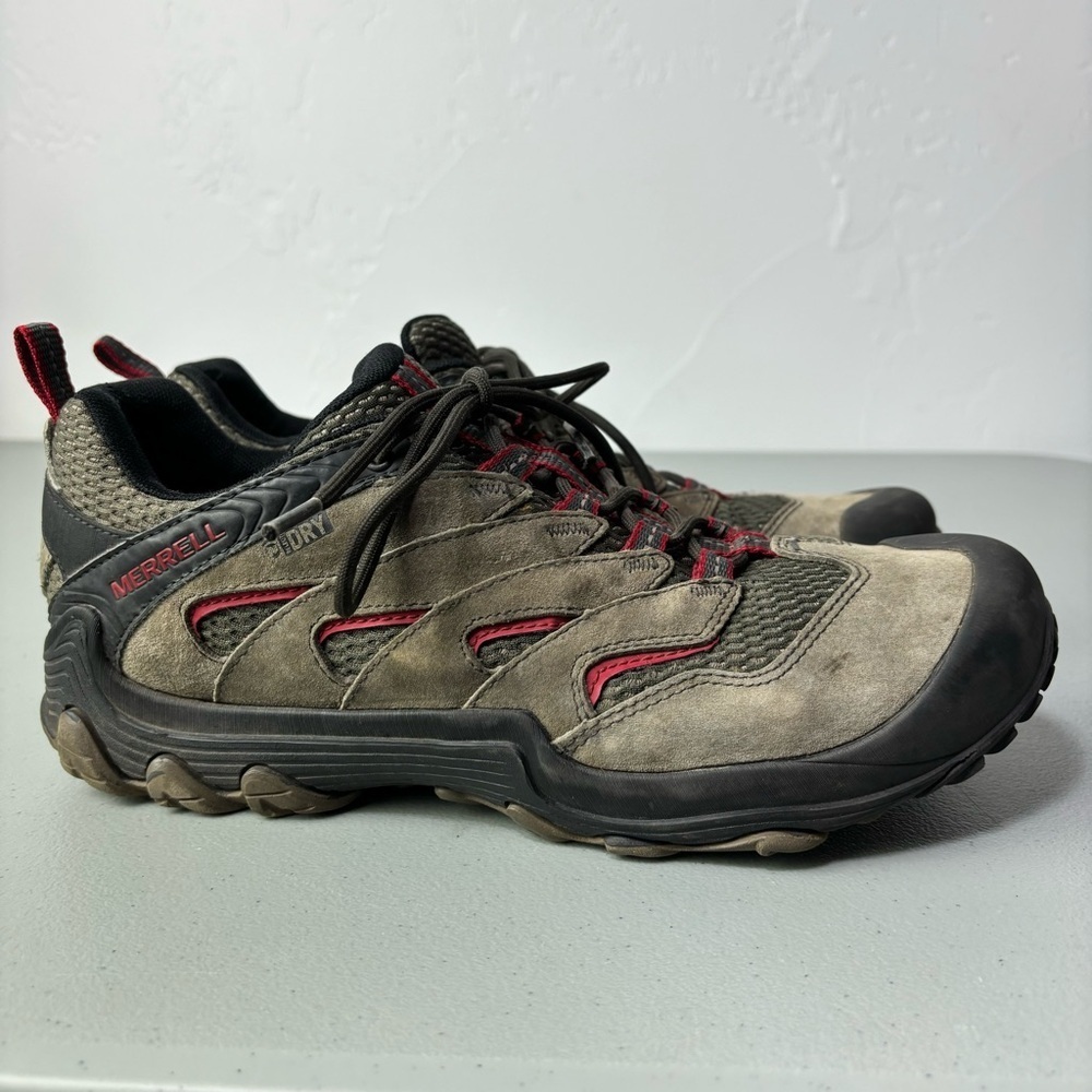 Merrell Men's Hiking Shoes Sneakers Size 9.5 Outdoor Athletic Brown Red Detail